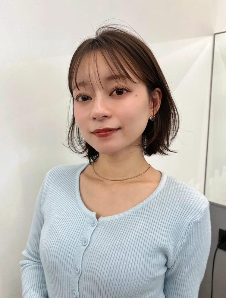 30代 髪型・ボブの正面