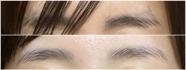 眉毛のビフォーアフター
