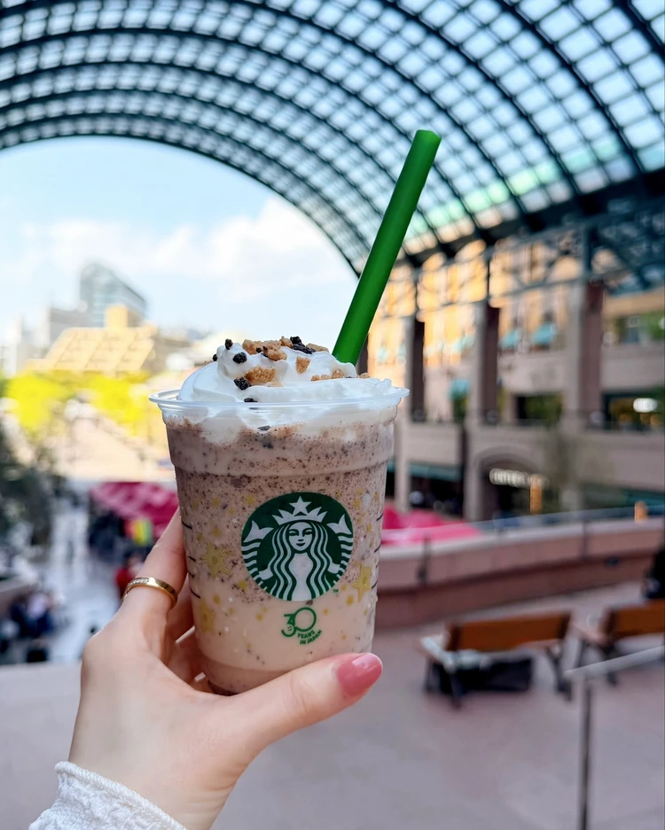 恵比寿ガーデンプレイス　スタバ　新作　レポ　フラペチーノ　チョコチップクッキー