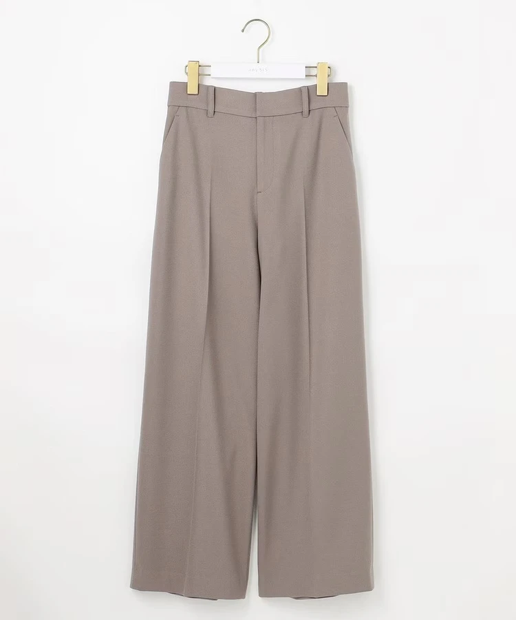 エニィ スィス ビューティサーモ2WAYストレッチ ワイドパンツ グレージュ