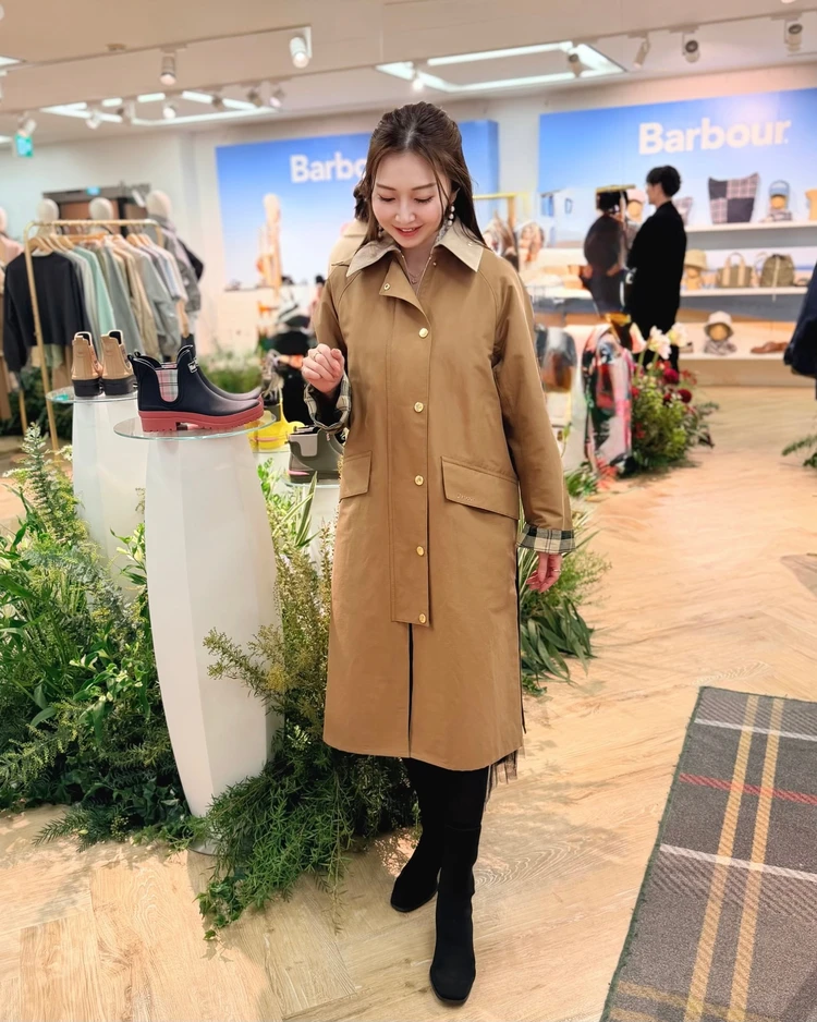Barbour バブアー 展示会 ロングコート 春アウター