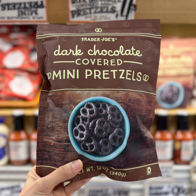 DARK CHOCOLATE COVERED MINI PRETZELS