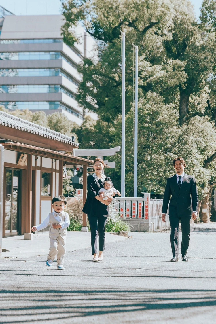 生後100日のお宮参り＆お食い初め。増上寺でのロケーション撮影_3