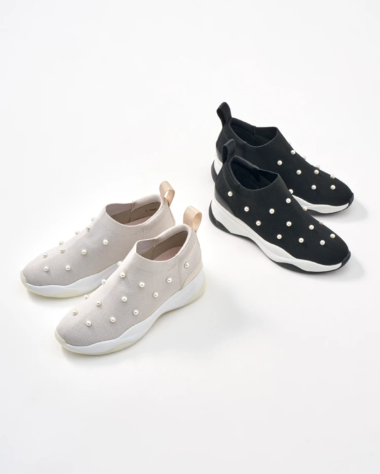 プラスダイアナ　PEARL KNIT SNEAKERS各￥17600
