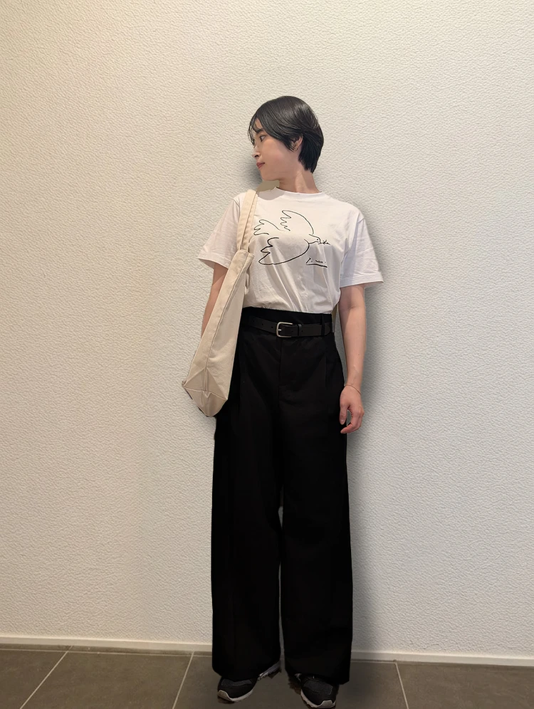 【ユニクロUT】骨格ストレートの綺麗め&着痩せTシャツコーデ_2_2