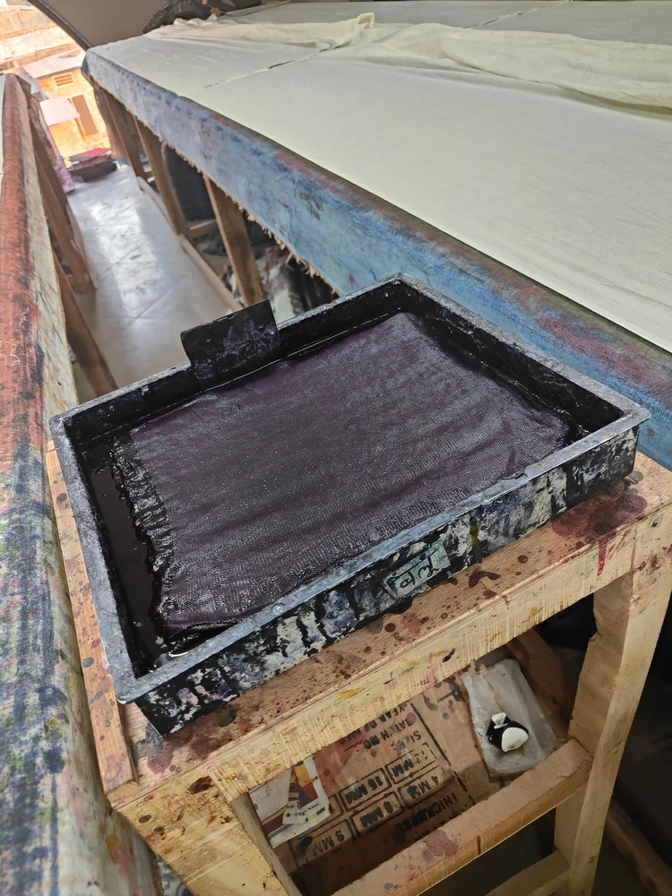 インド　ジャイプール　The Fabric Craft　ブロックプリント　工場　インク