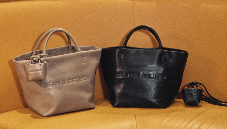 DEAN & DELUCA × BEAMS COUTURE 　ハイブリッドＦレザートートバッグ（グレー、ブラック） 各 ￥29700