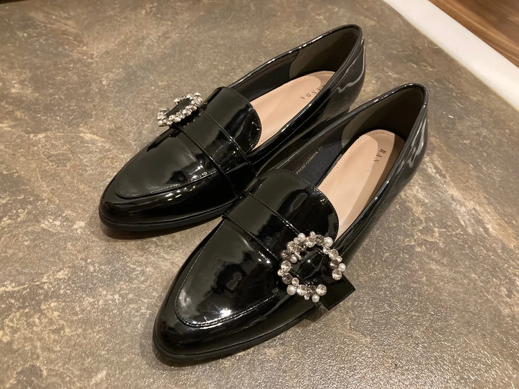 【雨の日の靴】RANDA晴雨兼用ビジューバックルローファー_1