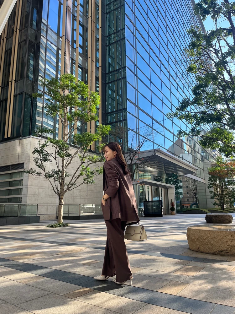【TONAL×貴島明日香】ブラウンカラーのマルチセットアップでオフィスカジュアルコーデ♥_3_1
