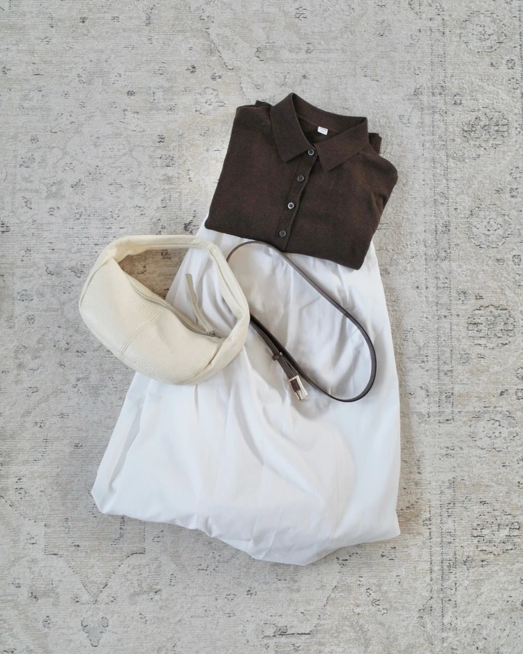 UNIQLO★夏にも着れるポロセーターと汎用性◎ベルト♡_1