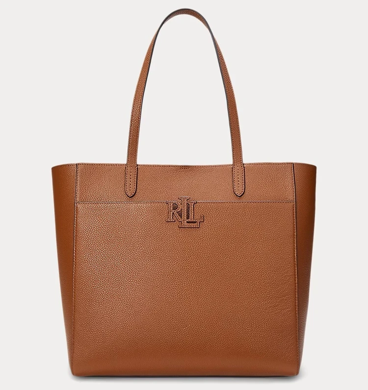 ローレン ラルフ ローレン ペブルド レザー ラージ Cameryn トート バッグ ローレン タン