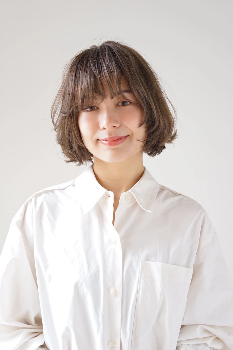 30代髪型・ボブの正面