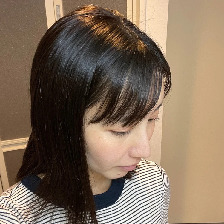 スタイリング剤として使用した髪の毛