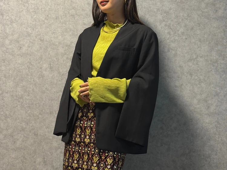 ケープジャケット シアートップス