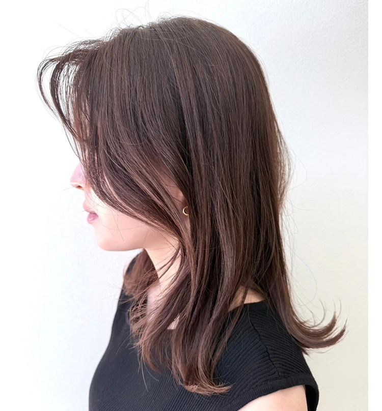30代ー40代髪型・ミディアムのサイド