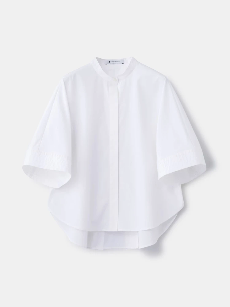 コットンブレンドハーフスリーブシャツ¥12000