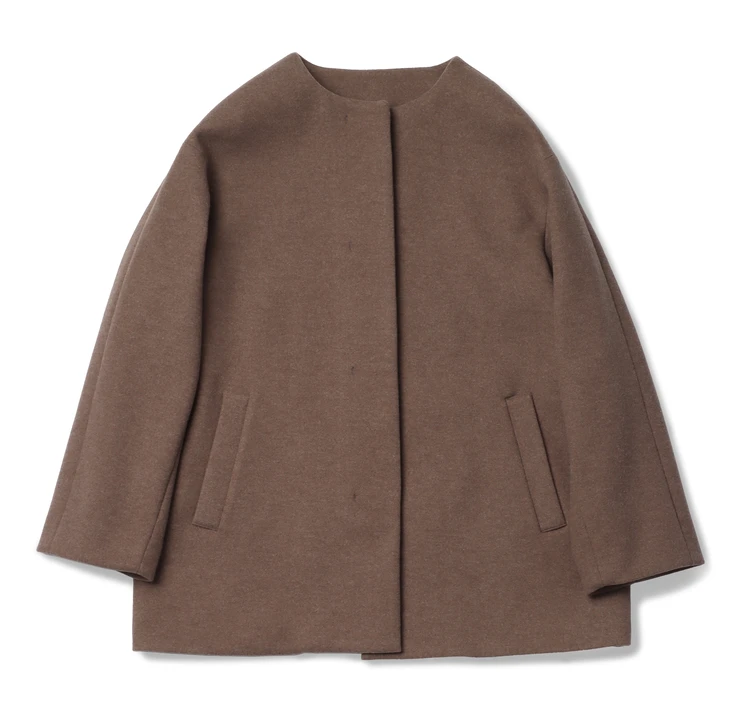 スーツスクエア CHANTOWAシリーズ ウールライクノーカラーコート ¥21890