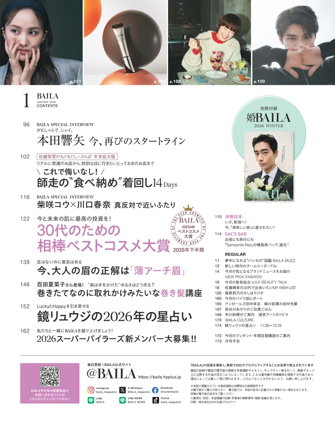 BAILA１月号　目次2