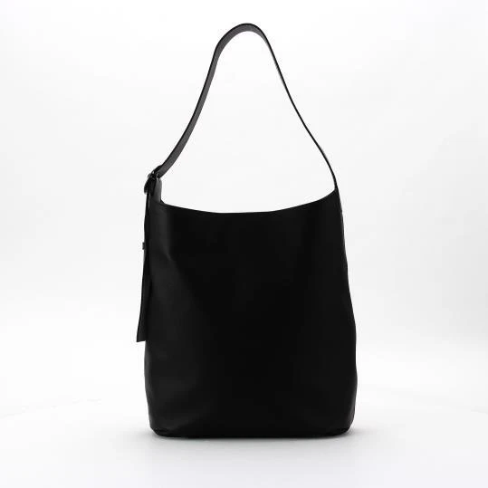 銀座かねまつ 縦長ショルダーバッグ ブラック