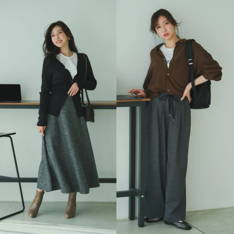 【植村あかり初登場!】デスクワークの日のお悩みをスタイリストが解決! 「社内と外の寒暖差が激しくて困る!」「デスクに座りっぱなしで苦しい!」