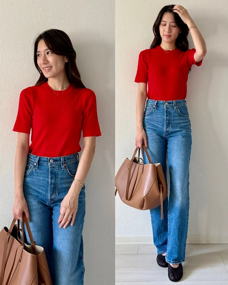 LEVI'Sの名品"RIBCAGE"のストレートデニムで楽しむ大人カジュアル_5