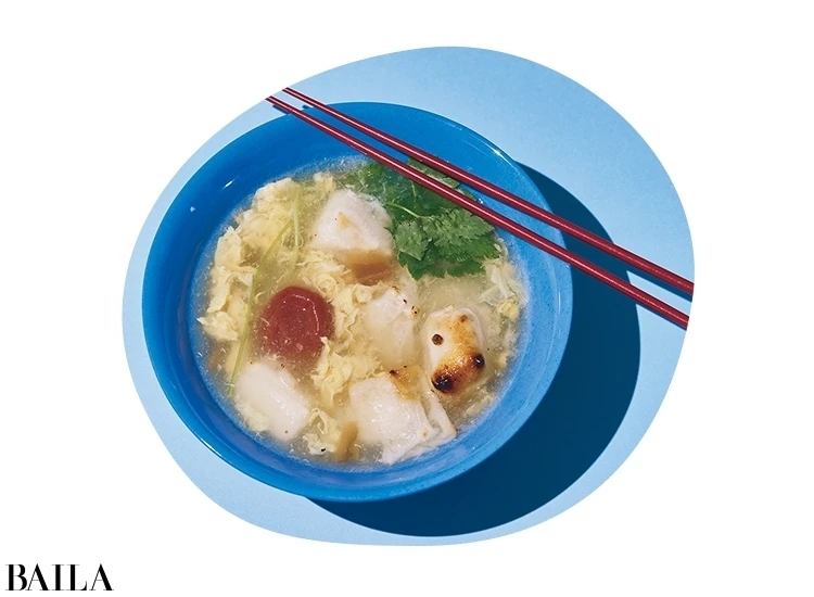 しょうがと梅の卵スープ
