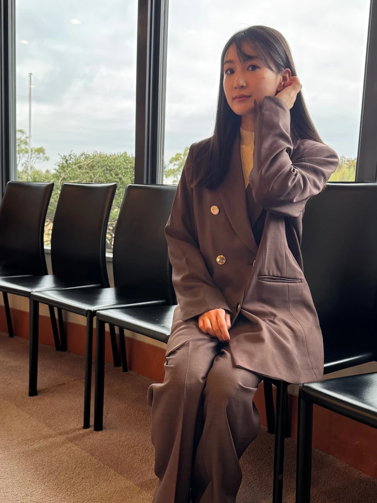 TONAL【貴島明日香コラボ】マルチセットダブルジャケット　29,700円 ・TONAL【貴島明日香コラボ】マルチセットマリンワイドパンツ　18,700円 ※ジャケット・パンツともにカラーはブラウンです  マルチセットアイテムなので、セットアップで着用はもちろん、それぞれをコーデに取り入れても使える万能アイテム。