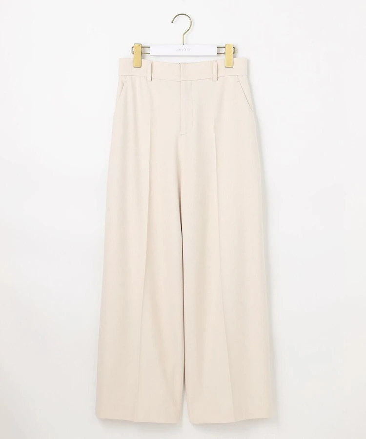 エニィ スィス ビューティサーモ2WAYストレッチ ワイドパンツ アイボリー