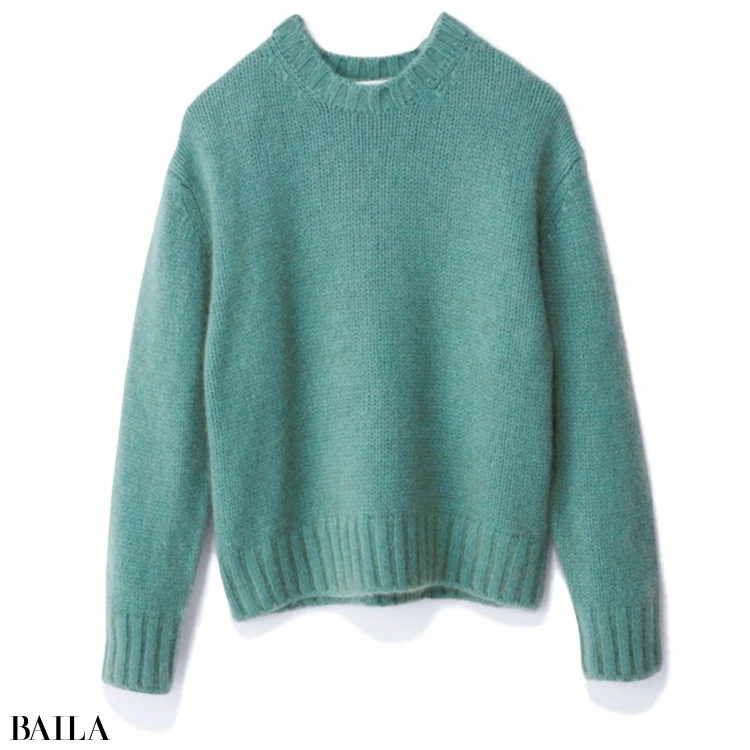 【トレンドカラー部門】【3位】アーチ ザのニュアンスグリーンニット ¥39000