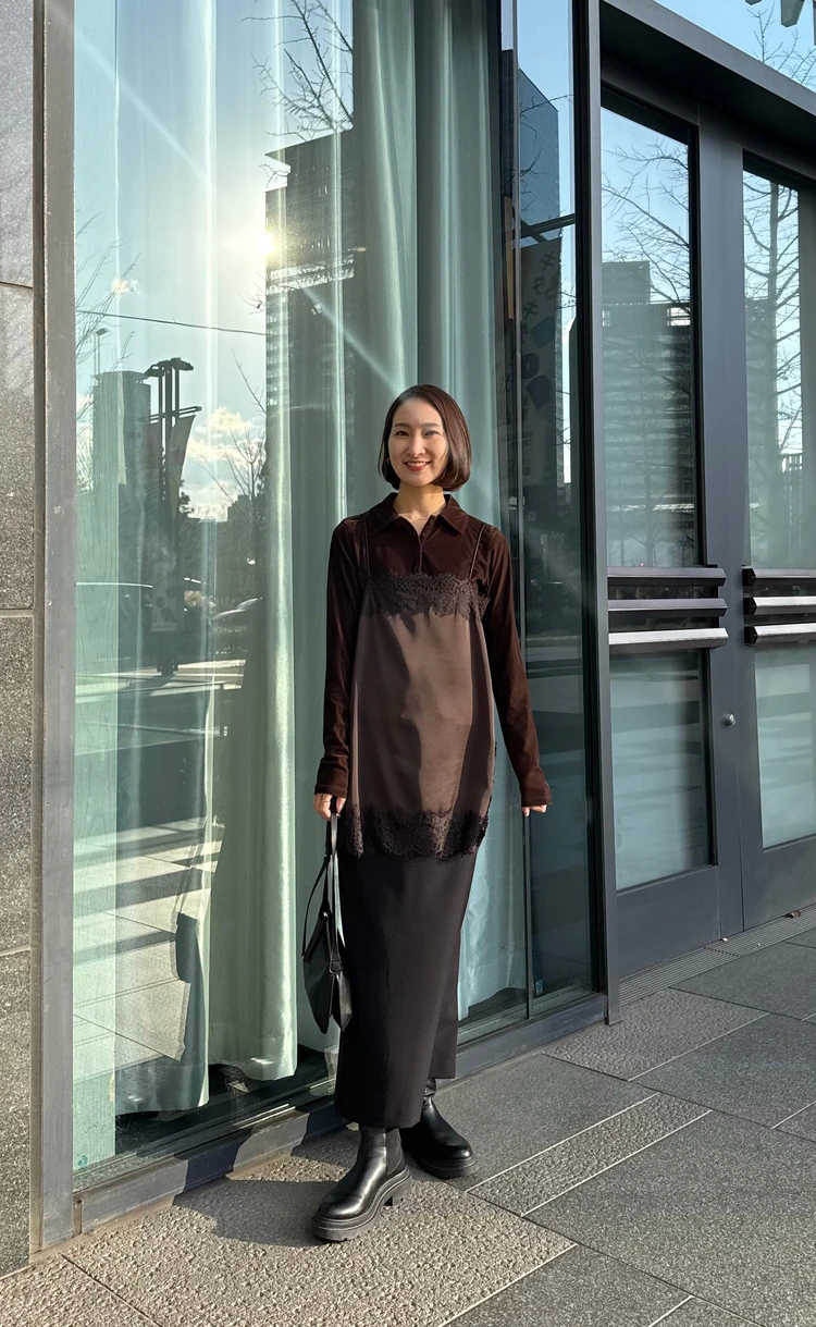 【冬コーデ】CODE Aブラックタイトスカートの着回し2選！高身長コーデ_5