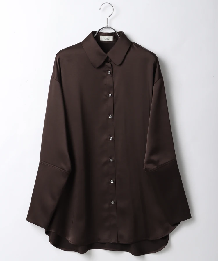 CIS.（シス）　メロウカラーブラウス　ブラウン
