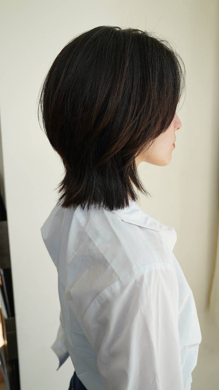 30代 髪型 ボブのサイド