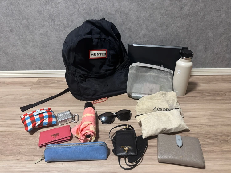 HUNTER 通勤リュック カバンの中