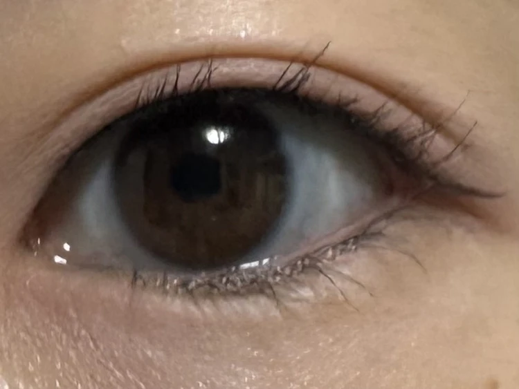 キス ズームアイポーションEX02でメイクした様子　青み吸収族おすすめアイシャドウ　キス ズームアイポーションX02 KISS KISSME ブライトサマーおすすめ　クリアウィンターおすすめ