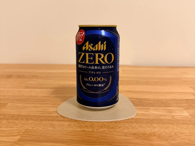 アサヒのノンアルコールビール「アサヒゼロ」の缶。