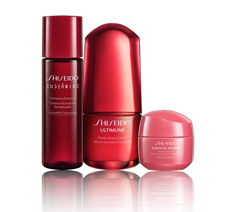 クリスマスコフレ 2025 SHISEIDO エッセンシャルイネルジャ ハイドレーティング クリーム　SHISEIDO アルティミューン™ パワライジング セラム　SHISEIDO オイデルミン エッセンスローション　
