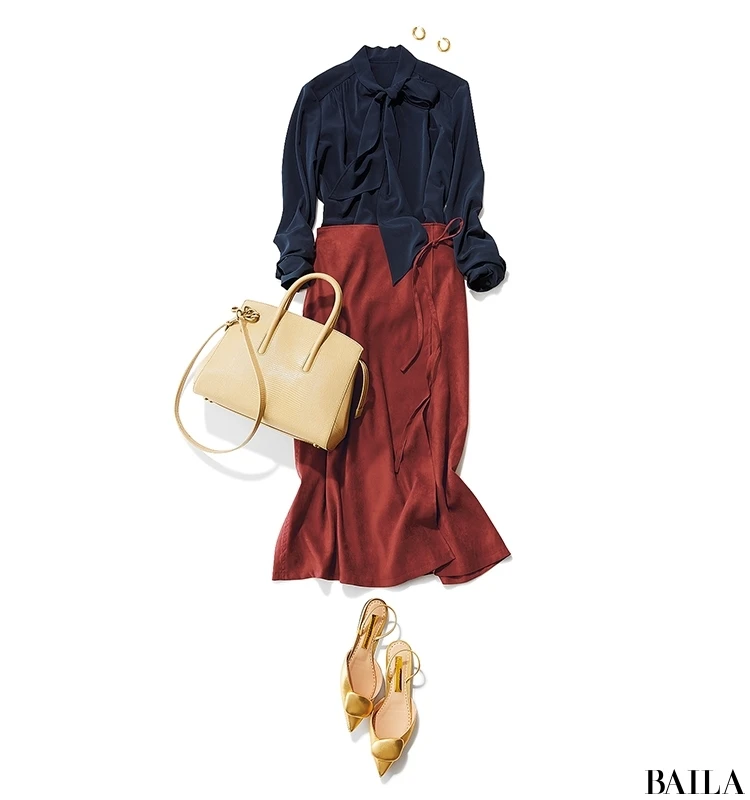 【ボウタイブラウス】おすすめコーデ&アイテム_1_3