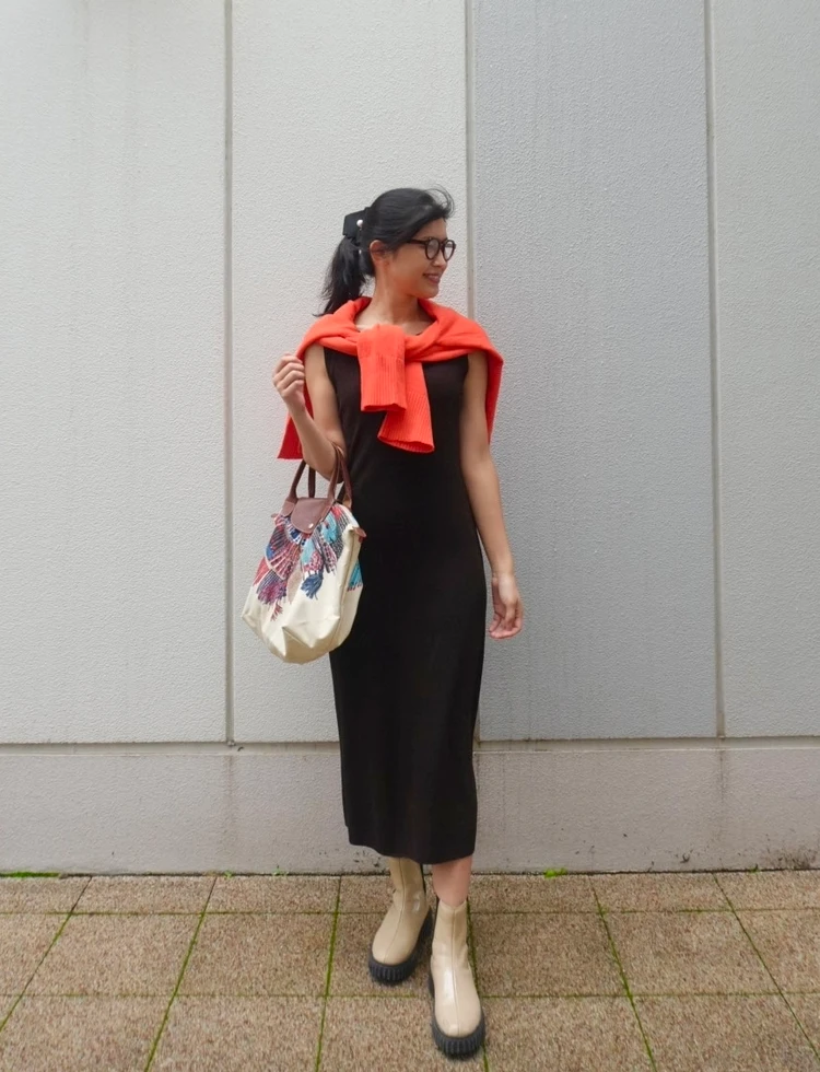 【UNIQLO(ユニクロ)】秋先まで使える！ウォッシャブルリブニットワンピース／ノースリーブ 1,990円_7_2
