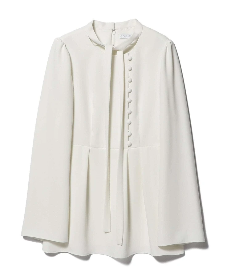 COLUMN（コラム）　サテンペプラムブラウス　￥41800