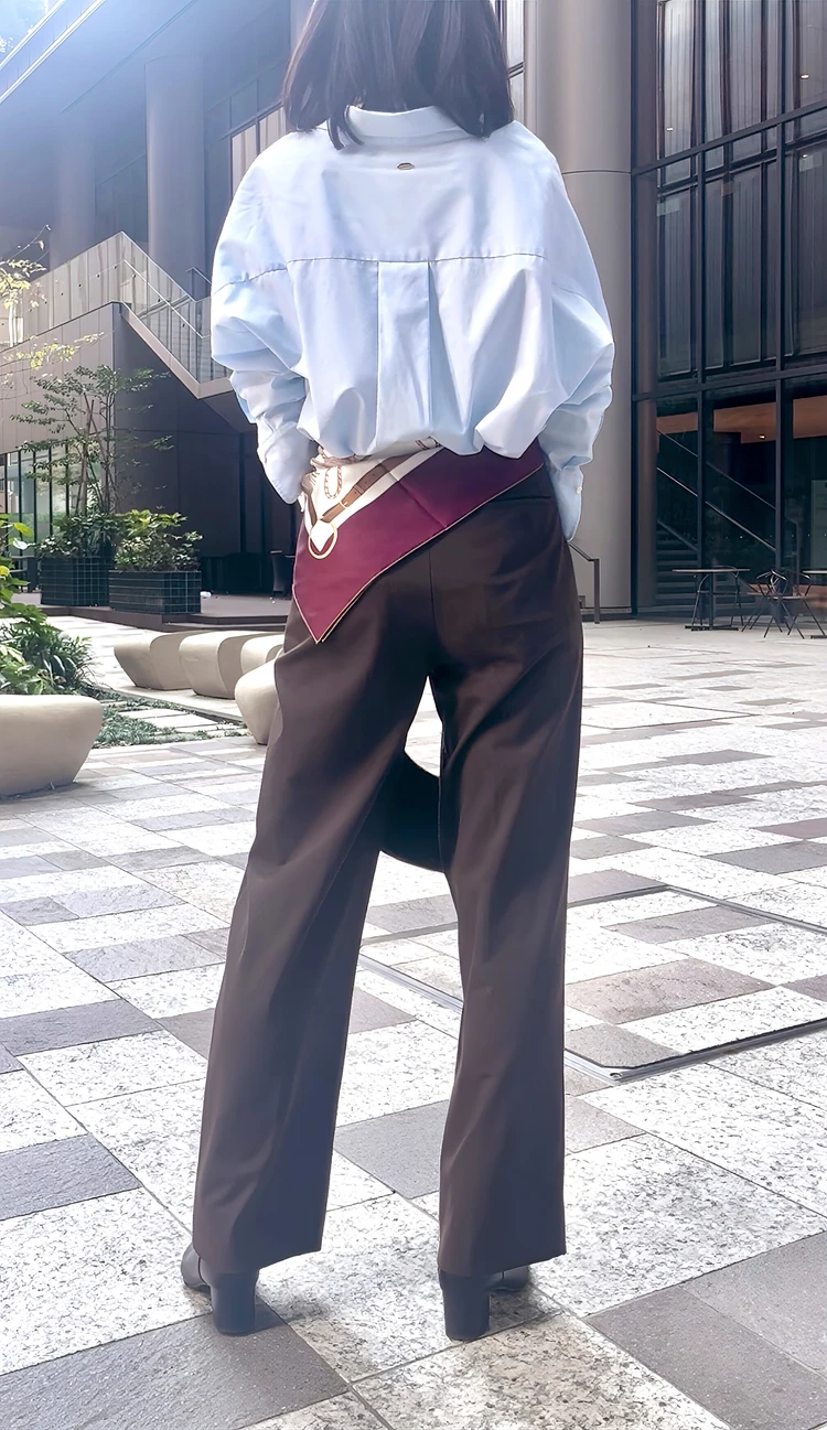 着回し力抜群！クラシカルなスカーフを使ったアレンジコーデ_4