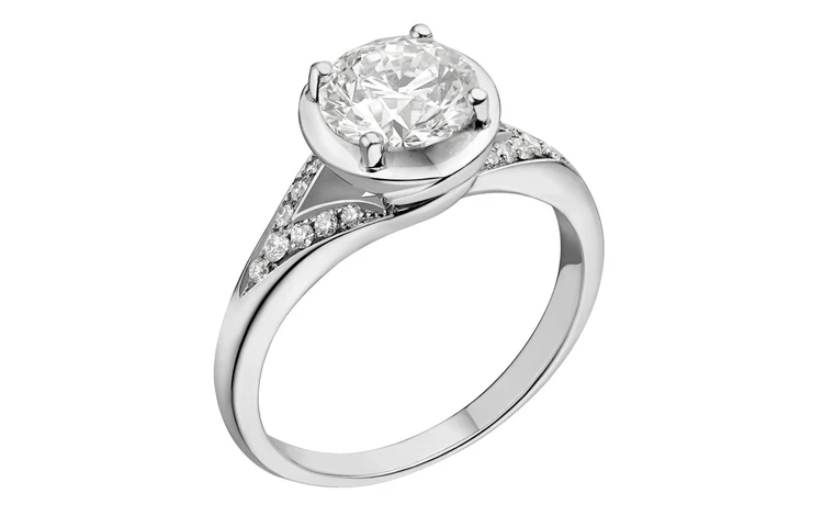 ブルガリ　「インコントロ ダモーレ」リング（PT×DIA）0.18ct〜￥402600〜