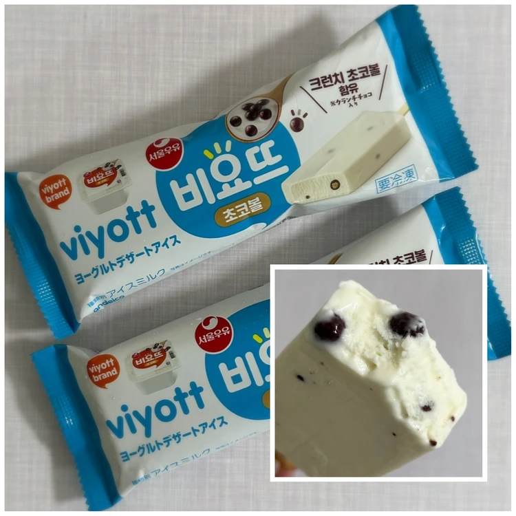 セブンで購入した「viyott（ビヨット）」アイスのパッケージ写真。韓国で人気のヨーグルト“ビヨット”をイメージしたヨーグルトデザートアイス
