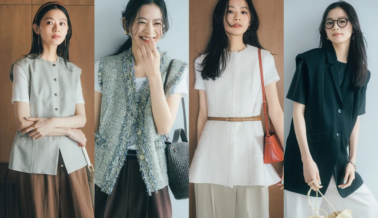 【通勤コーデにも頼れる「ジレ」21選】魔法の方程式「Tシャツ×ジレ」できちんと見えと洒落見えを簡単に両立！