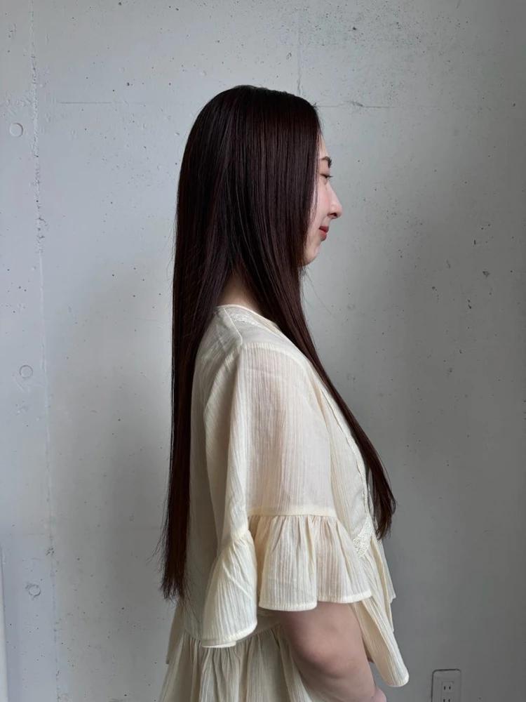30代 髪型・ロングのサイド
