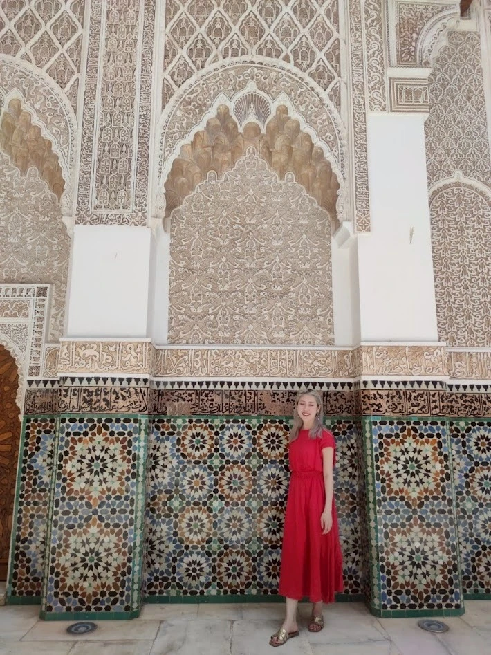 モロッコ旅行　コーディネート　ワンピース