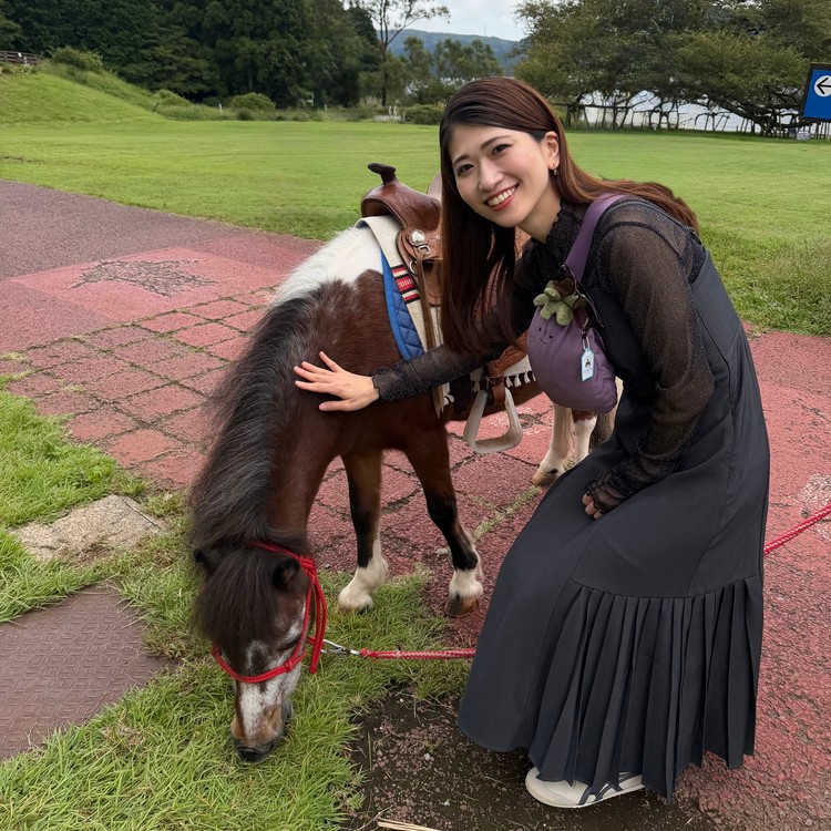 ポニーと触れ合い