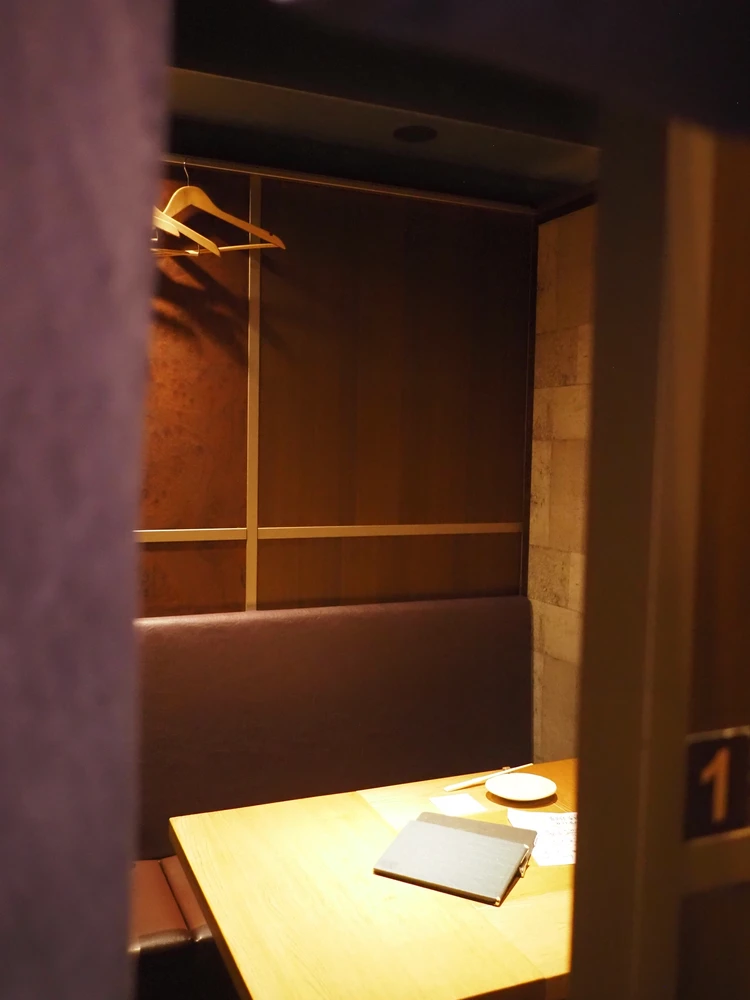 こちらの個室で過ごしました。