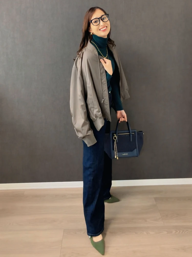 【ánuans】ワイドレッグデニム着用コーデ