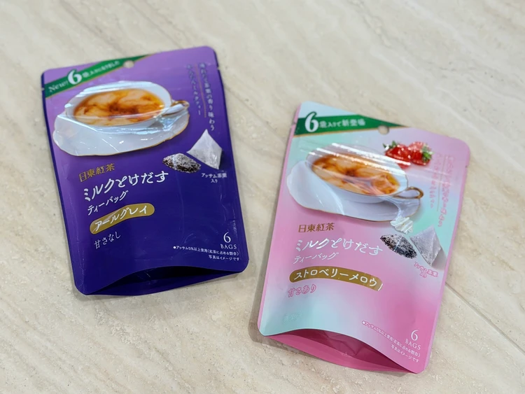 新商品　日東紅茶　ミルクティー　紅茶　レポ　ティーバッグ　いちご　ストロベリーメロウ　アールグレイ