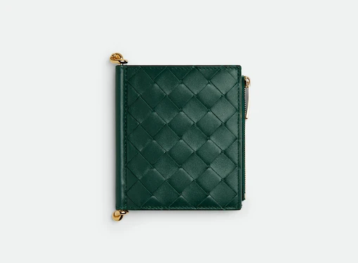 ソルスティススモール二つ折りウォレット　エメラルド グリーン